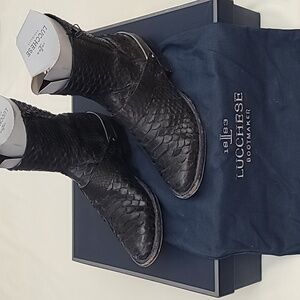 Lucchese Teresita Genuine Exotic Python Short Boot Size 9 B